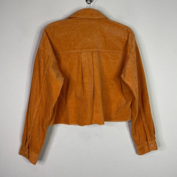 Forever 21 Cotton Crop Corduroy Trucker Jacket Women's Size Medium - Picture 5 of 6